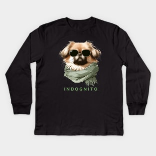 Pekingese Indognito Kids Long Sleeve T-Shirt